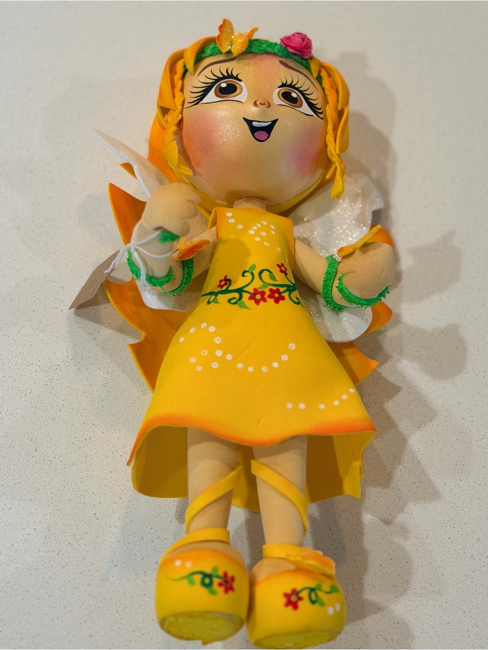 Yellow Fairy Foam Doll Crafts